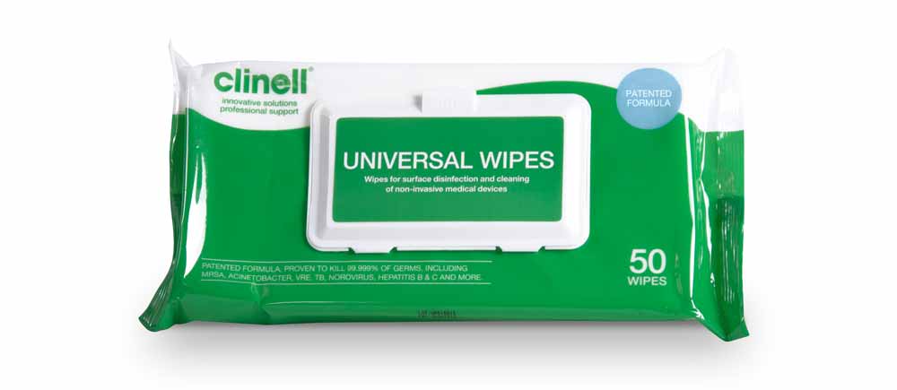 Clinell Universal Wipes met kleefstrip 50