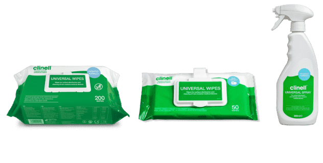 Clinell Universal Wipes en Spray
